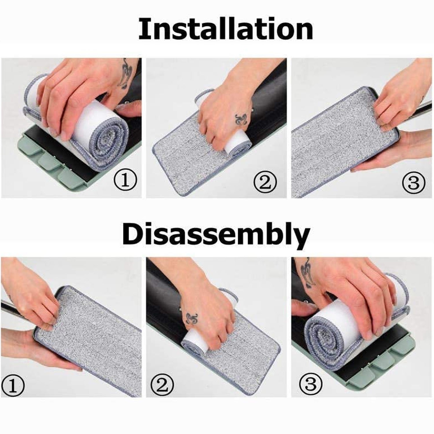Microfiber Flat Mop Refill Pad For Dry and Wet Cleaning of All Smooth Floors Pad (3 Pc Set) Microfiber Flat Mop Refill Pad For Dry and Wet Cleaning of All Smooth Floors Pad (3 Pc Set)
